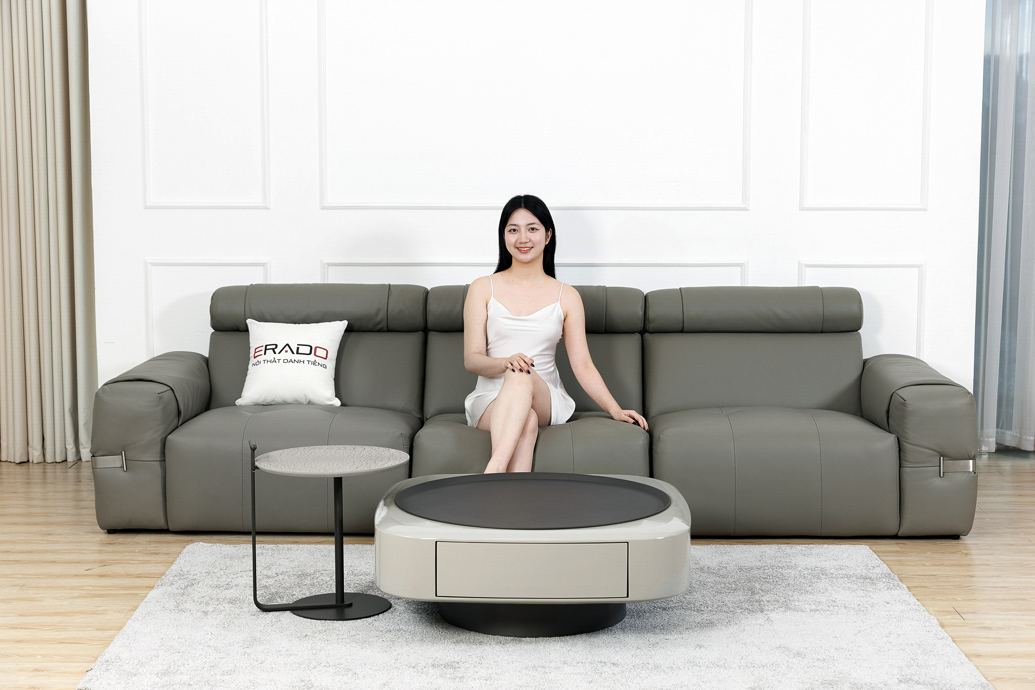 Sofa da thật 9154 - kiểu dáng hoàn toàn mới